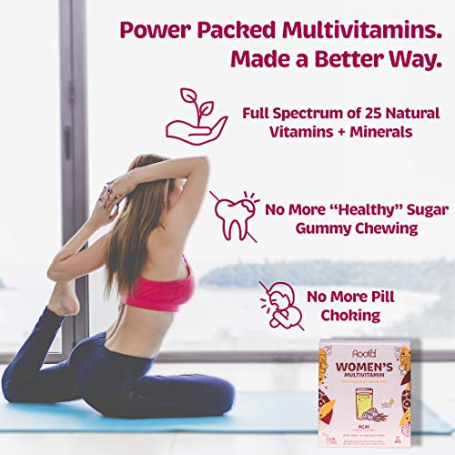 Root’d – Powder Multivitamin For Women – With 25 Vitamins & Minerals | Vitamin A, C, D, E, B12, B6, K, Iron, Probiotics…