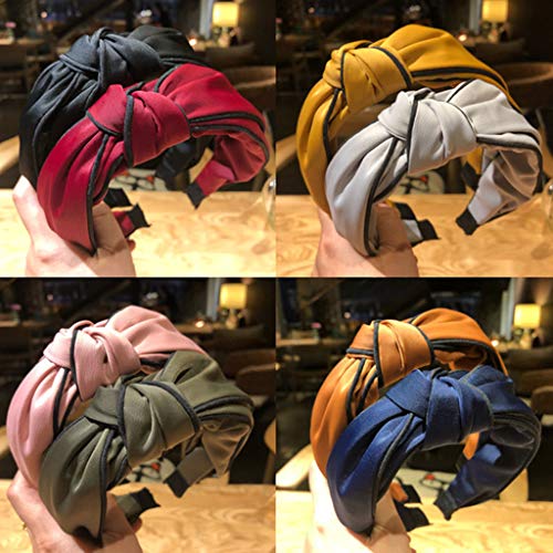Headbands for Women – 1Pcs Hair Hoops with Cross Knot Hairbands with Cloth Wrapped Headwear Styling Tools Accessories…