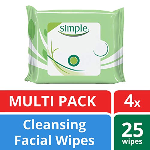 Simple for Sensitive Skin Face Cleansing Wipes 25 wipes, 4 count