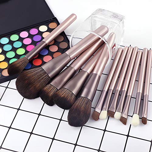 Makeup Brushes 12 Pcs Makeup Kit,Foundation Powder Brush Eyeshadow Brush Concealers Blush Face Make up Brushes Set(Rose…