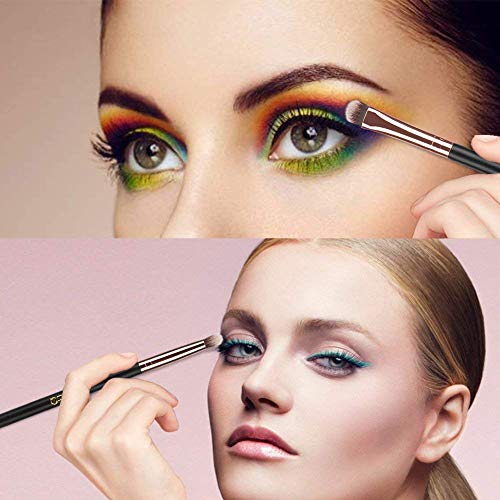 MSQ Eye Makeup Brushes 12pcs Eyeshadow Brushes Rose Gold Makeup Brushes Set with Soft Synthetic Hairs & Real Wood Handle…