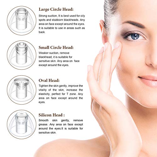 HOPOSO Blackhead Remover Pore Vacuum Facial Nose Pore Cleaner Pimple Acne Comedone Extractor Electric Blackhead Removal…