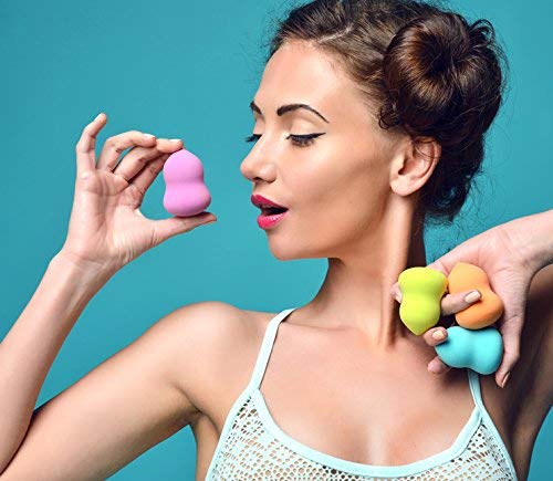 Essencell Cosmetic Pro Makeup Blender Sponges 2pc Pack – Easily Blend Liquid Foundation,Highlight and Contour-Flawless…