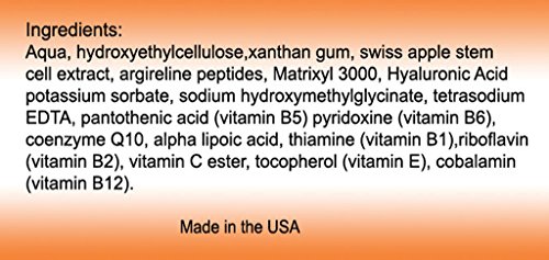 Magic Serum-Swiss Apple Stem Cell Complex Serum w/Argireline, Matrixyl 3000, Hyaluronic Acid, CoQ10. 8 OZ