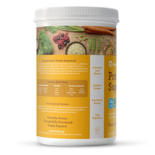 Amazing Grass Protein Superfood: Organic Vegan Protein Powder, Plant Based Meal Replacement Shake with 2 servings of…