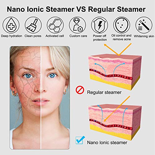 IFLAWLESS Facial Steamer, Skin Care Face Steamer Warm Mist, Facial Steamer For Women, Portable For Home Travel Use With…