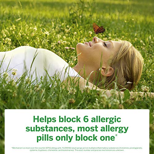 Flonase Allergy Relief Nasal Spray, 24 Hour Non Drowsy Allergy Medicine, Metered Nasal Spray – 120 Sprays, 0.54 Fl Oz…