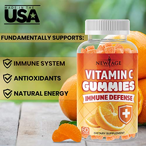 NEW AGE Vitamin C Gummies Orange Vitamin C Gummy – Supports Healthy Immune System – Vegetarian Without Gluten (120…