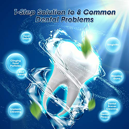 X-WAVES Water Flosser Electric Dental Countertop Professional Oral Irrigator for Teeth, 6 multifunctional jet tips, 10…