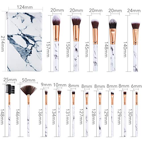 Makeup Brushes Set 15PCS Professional Make up Brushes Set Synthetic Foundation Powder Concealers Eye Shadows Makeup…