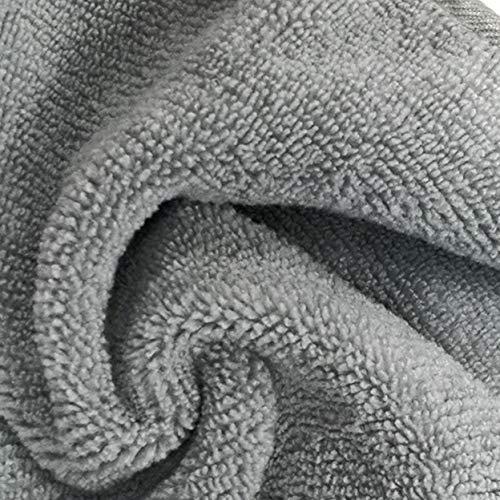 Polyte Premium Hypoallergenic Microfiber Makeup Remover and Facial Cleansing Cloth, 8 x 8 in, 6 Pack (Gray,White)