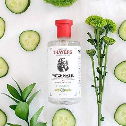 THAYERS Alcohol-Free Cucumber Witch Hazel Facial Toner with Aloe Vera Formula, 12 oz