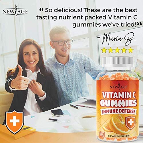 NEW AGE Vitamin C Gummies Orange Vitamin C Gummy – Supports Healthy Immune System – Vegetarian Without Gluten (120…
