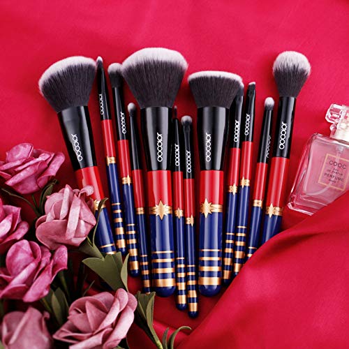 Docolor Makeup Brushes 12 Pieces Starlight Goddess Makeup Brush Set Professional Face Powder Foundation Blending Blush…