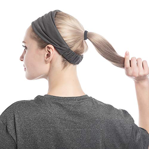 QUEXIAOMIN Wide Headbands for Women Black Stylish Head Wraps Boho Thick Hairbands Large African Sport Yoga Turban…