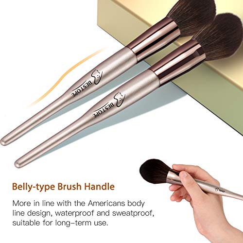 18 Pcs Makeup Brushes Belly-type Handle Series Professional Premium Synthetic Contour Blush Foundation Concealers…