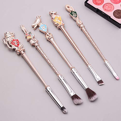 Magic Wand Makeup Brushes Set – 5pcs Wizard Wand Makeup Brushes Foundation Blending Blush Eyeshadow Face Lip Powder…