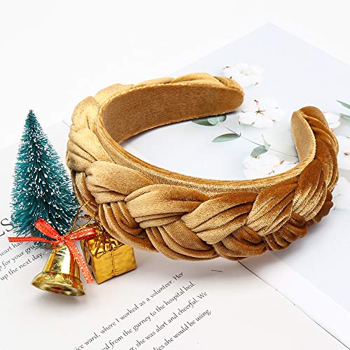 Velvet Padded Headband – Fashion Handmade Headbands Braided Headbands Knot Hairband for Women Girl Pack of 3