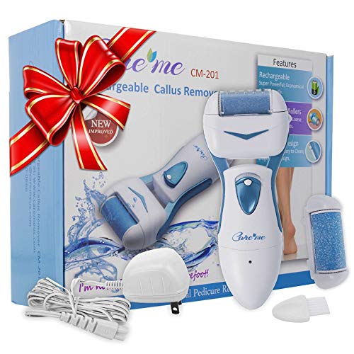 Care me Electric Foot Callus Removers Rechargeable – Electronic Foot Grinder Files Away Dry, Dead, Hard, Skin & Calluses…