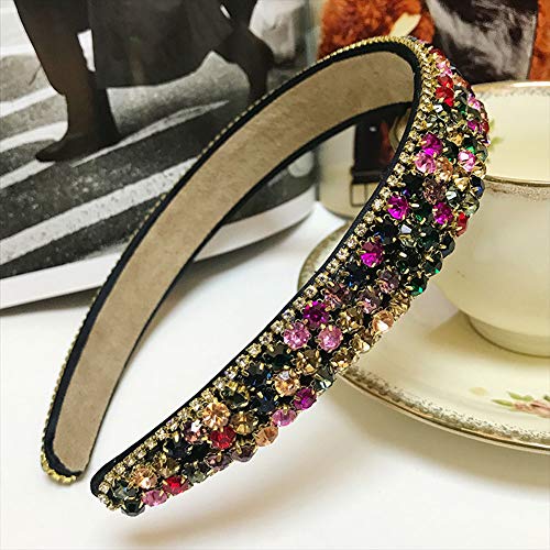 Numblartd Handmade Luxury Wide-edge Sparkle Crystal Rhinestone Headband Hair Hoop Band – Women Lady Fashion Comfortable…