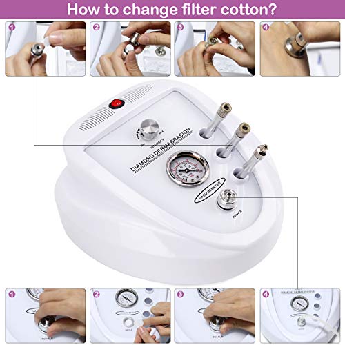 Diamond Microdermabrasion Machine, Yofuly 65-68cmHg Suction Power Professional Dermabrasion, Home Use Facial Skin Care…
