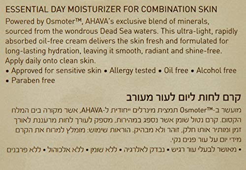 AHAVA Essential Day Moisturizer, Combination Skin, 1.7 Fl Oz, Daily Hydrating Facial Cream, Anti-Aging Face Cream To…