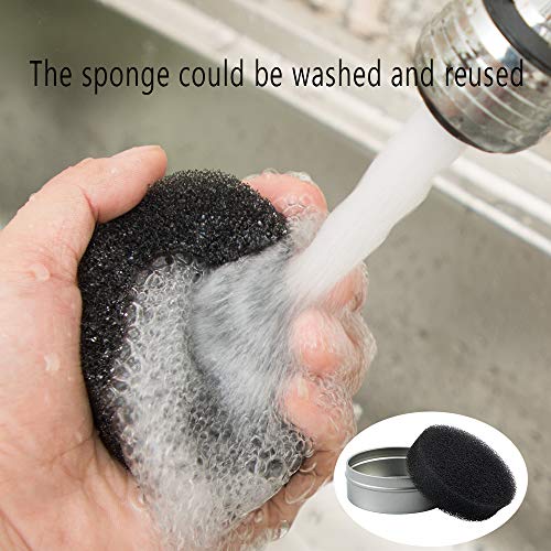Set of 17, Brush Color Removal Sponge and Makeup Brushes Set, findTop 2 Pieces of Dry Makeup Brush Quick Cleaner Sponge…