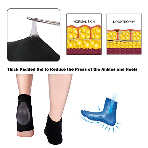 Codream 2 Pairs Heels Moisturizing Socks for Dry Cracked Heels Repair Treatment Vented Moisturizing Gel Heel Sleeves…