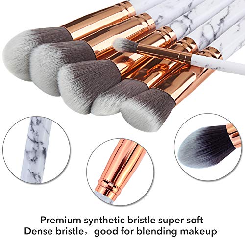 Makeup Brushes Set 15PCS Professional Make up Brushes Set Synthetic Foundation Powder Concealers Eye Shadows Makeup…