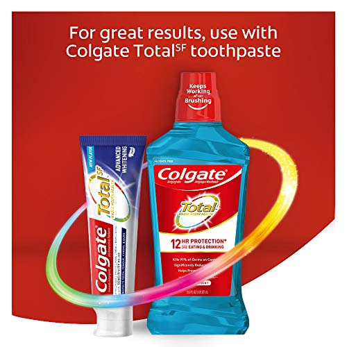 Colgate Total Pro-Shield Alcohol Free Mouthwash, Peppermint – 500mL, 16.9 fluid ounce