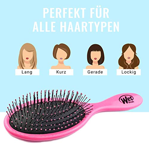 Wet Brush Original Detangling Hair Brush, Purple & Purple – Ultra-Soft IntelliFlex Bristles – Detangler Brush Glide…