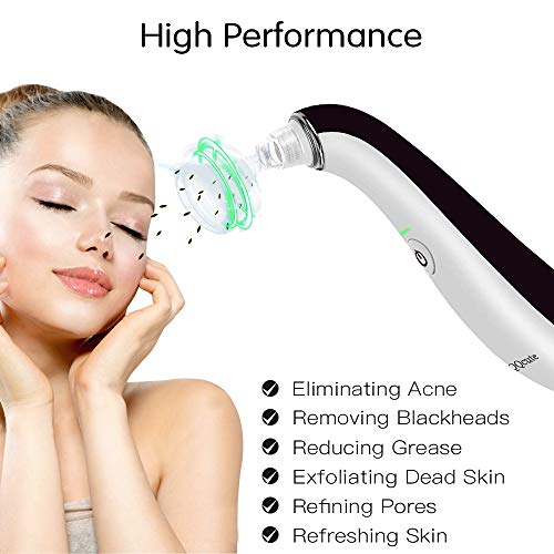 QQcute Blackhead Remover, Electric Vacuum Suction Pore Cleaner, Acne Comedone Pimple Whitehead Makeup residue Extractor…