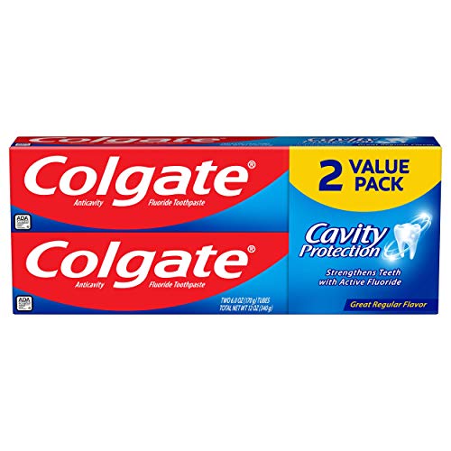 Colgate Cavity Protection Toothpaste with Fluoride – 6 Ounce Twin Pack