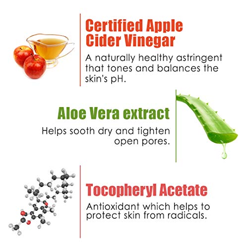 WOW Skin Science Apple Cider Vinegar Foam Exfoliating Face Wash & Brush – Facial Cleanser Acne Face Wash for Women & Men…