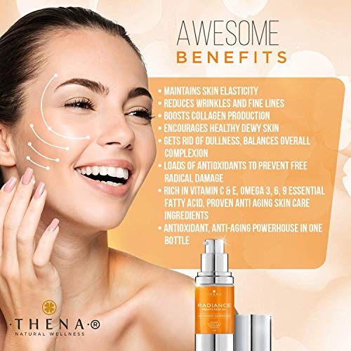 Organic Facial Oil For Gua Sha Anti Aging Face Oil Serum With Hydrating Hyaluronic Acid, Vitamin C, Antioxidant Rosehip…