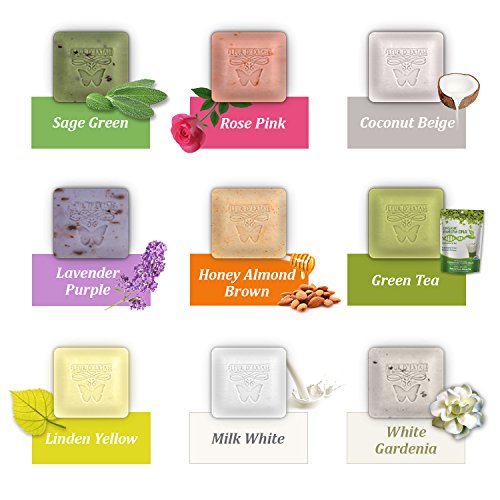 FLEUR D’ EXTASE (Ecstacy Soap Gift Set With 9 x 25 Gram Bars Of Guest Soaps – All Natural (9 Soaps Gift Set)