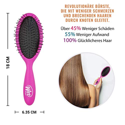 Wet Brush Original Detangling Hair Brush, Purple & Purple – Ultra-Soft IntelliFlex Bristles – Detangler Brush Glide…