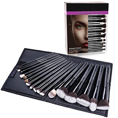SHANY Artisan’s Easel – Elite Cosmetics Brush Collection, Complete Kabuki Makeup Brush Set with Standing Convertible…