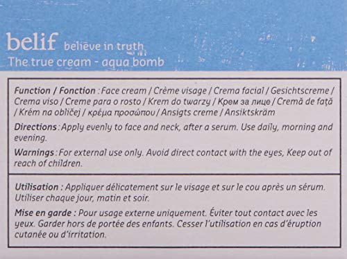 belif The True Cream Aqua Bomb | Lightweight Face Moisturizer for All Skin Types | /w Squalene, Ceramide & Apothecary…