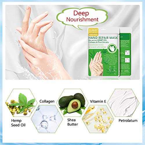 Repair Hand Mask for Dry Skin, Nourish Hand Mask Moisturizing Gloves, Spa Hand Mask Gentle Soothe and Soft, Anti Aging…