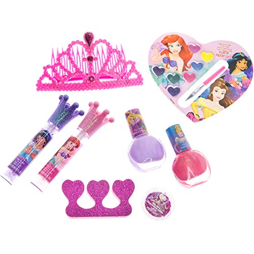 Townley Girl Disney Princess Cosmetic Backpack, 10 Pcs