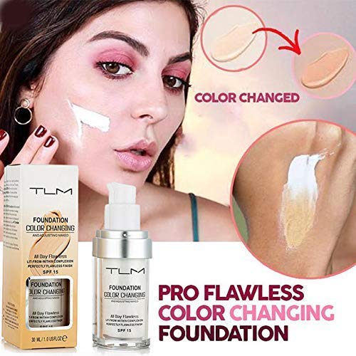 Color Changing Foundation for Aging Skin, Foundation Brush Powder Brush,5 Makeup Sponge