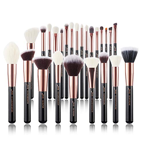 Jessup Brand 25pcs Professional Makeup Brush Set Beauty Cosmetic Foundation Powder Blusher Eyeshadow Blending Natural…