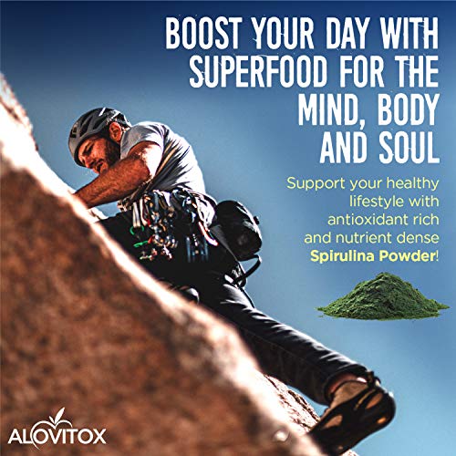 Organic Spirulina Powder | Nutrient Dense Superfood with Antioxidants, Proteins, Vitamin A and Bs,Fiber, Omegas 3, 6 and…