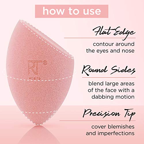 Real Techniques Miracle Powder Sponge, Makeup Blending Sponge For Powder Products, Set Makeup For Natural Finish & Cloud…