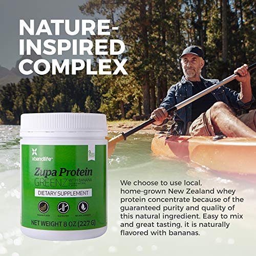 Xtend-Life Zupa Protein GREENZ – Rich in BCAA, Organic Spirulina, and Chlorella – Superfood Proteins Powder Shake…