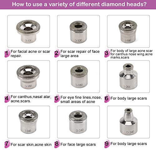 Diamond Microdermabrasion Machine, Yofuly 65-68cmHg Suction Power Professional Dermabrasion, Home Use Facial Skin Care…