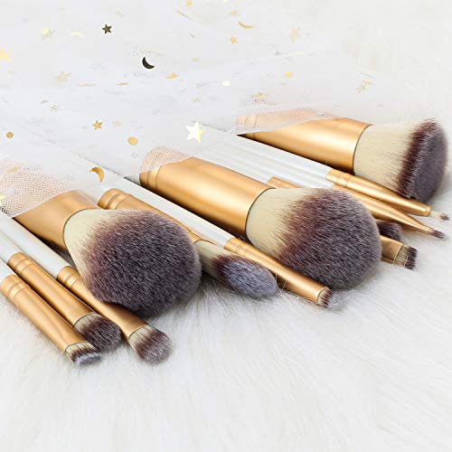 Matto Makeup Brushes 12 Piece Makeup Brush Set with Holder for Eye Face Make Up Brushes