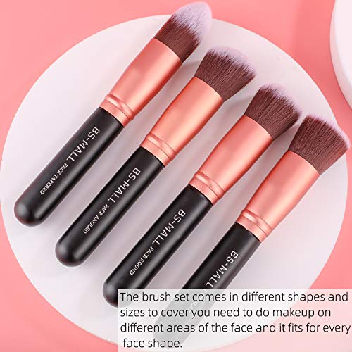 BS-MALL Face Foundation Powder Liquid Cream Oval Makeup Brushes Set Synthetic Makeup brushes(Pack of 6)