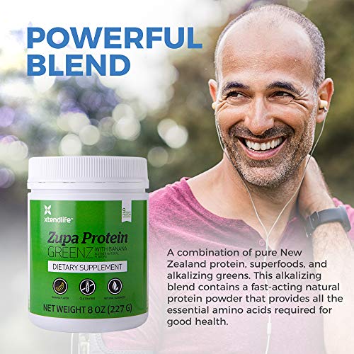 Xtend-Life Zupa Protein GREENZ – Rich in BCAA, Organic Spirulina, and Chlorella – Superfood Proteins Powder Shake…